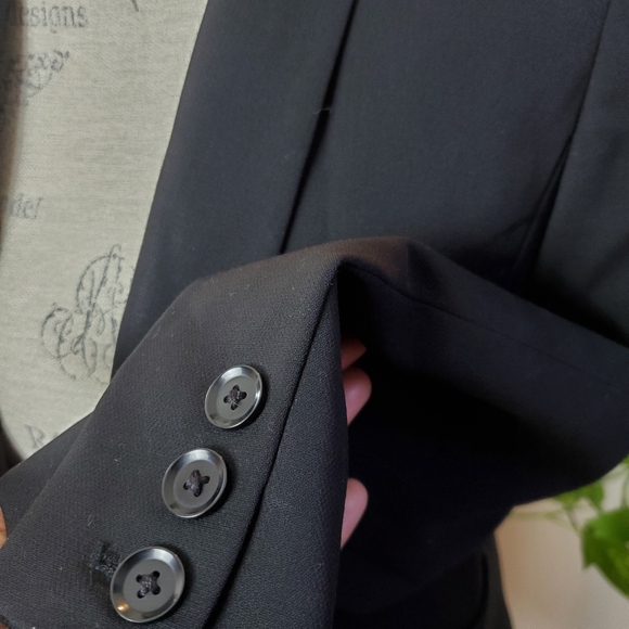 VINCE | Modern Criss Cross Collar Wool Blend Open Blazer (Size M) - Picture 4 of 7